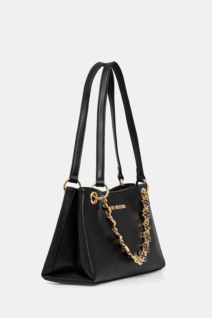 Love Moschino torebka skórzana JC4073PP1 czarny SS25