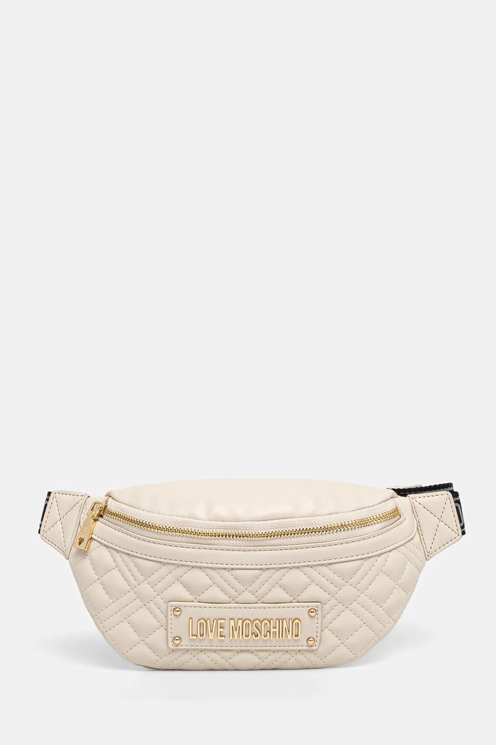 Ledvinka Love Moschino nášivka béžová JC4003PP1