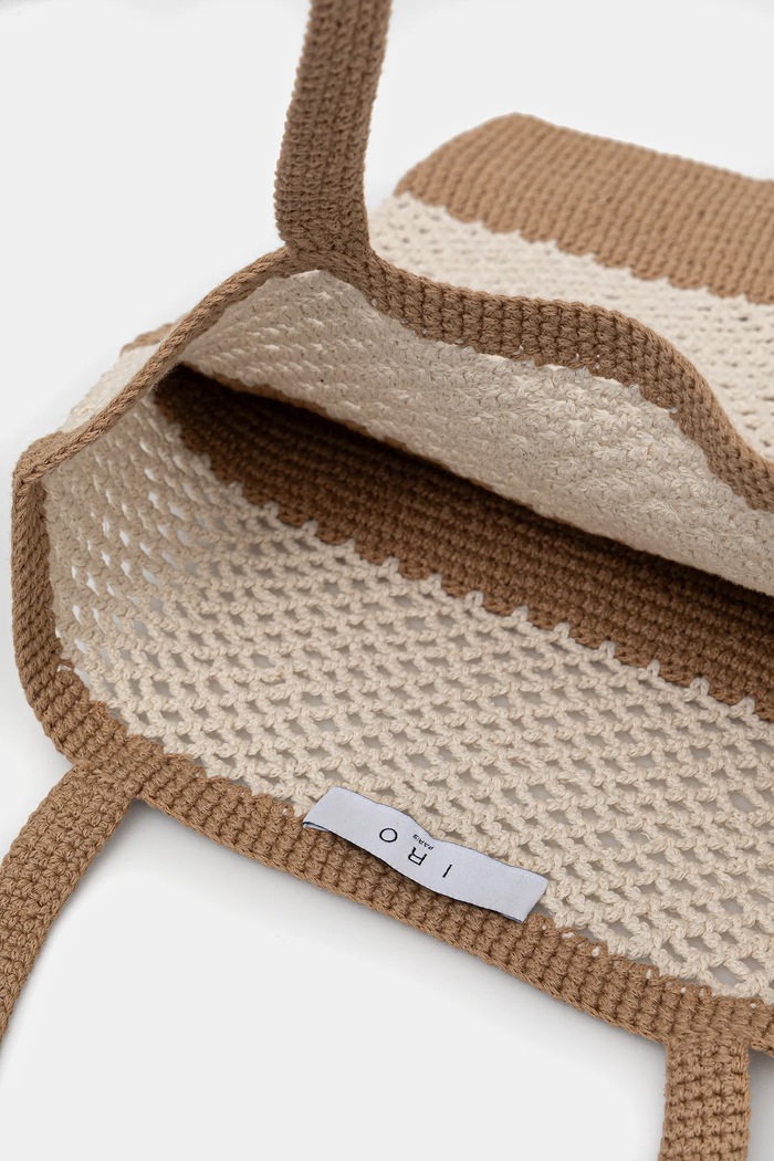 Geantă de bumbac IRO bej WM46STRINGBAG