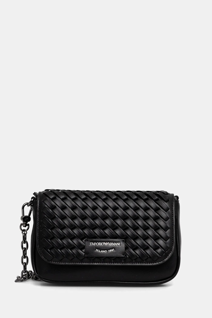 Emporio Armani torebka skórzana skóra licowa czarny EW001923.AF15874