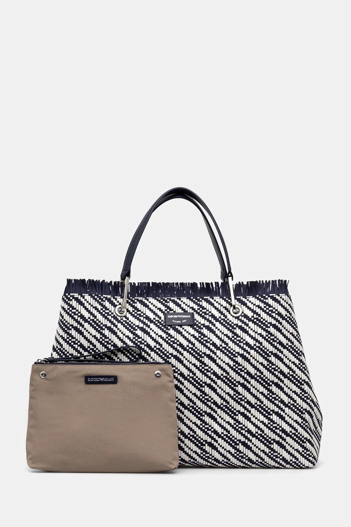 Kabelka Emporio Armani vzorovaný tmavomodrá EW001001.AF12759