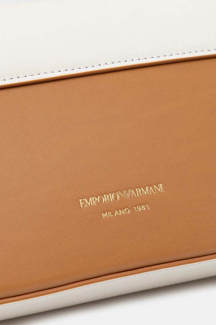 Emporio Armani torebka skórzana beżowy EW001208.AF13352