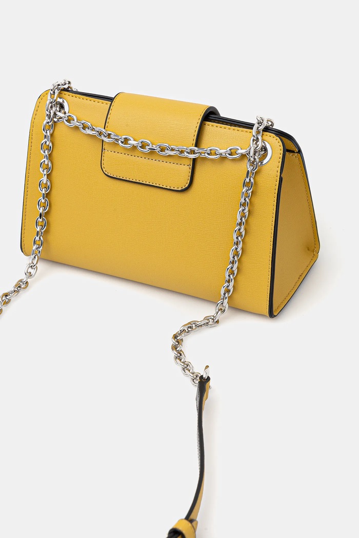 Accesorii Armani Exchange Geantă poștaș pentru femei cu imitație de piele XW000281.AF13672 galben