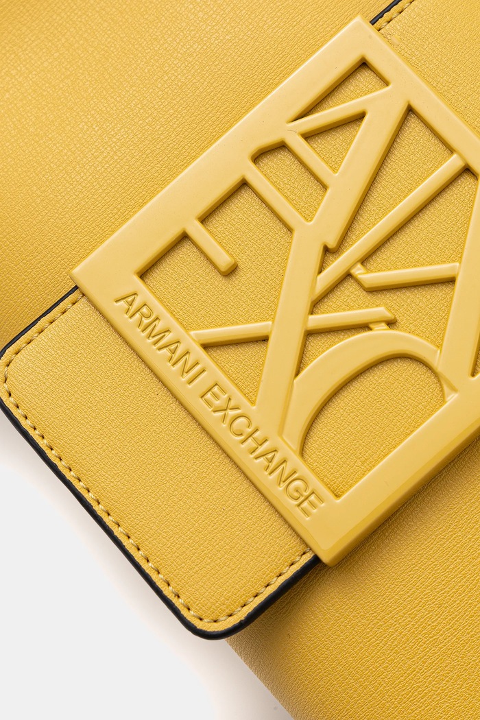 Geantă poștaș pentru femei cu imitație de piele Armani Exchange XW000281.AF13672 galben