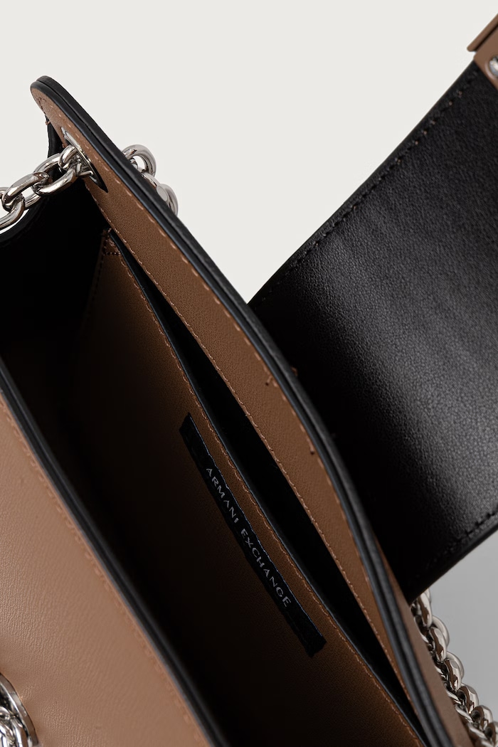 Armani Exchange сумка через плечо для женщин из искусственной кожи XW000281.AF13672 бежевый