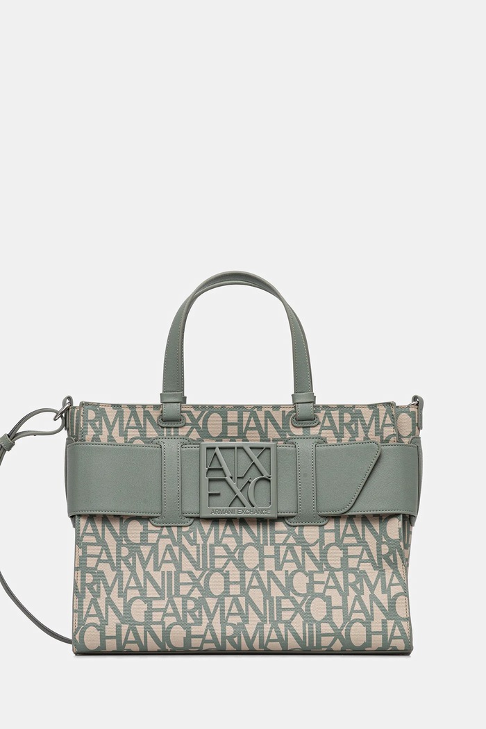 Armani Exchange geantă incape in A4 verde 942689.3F742