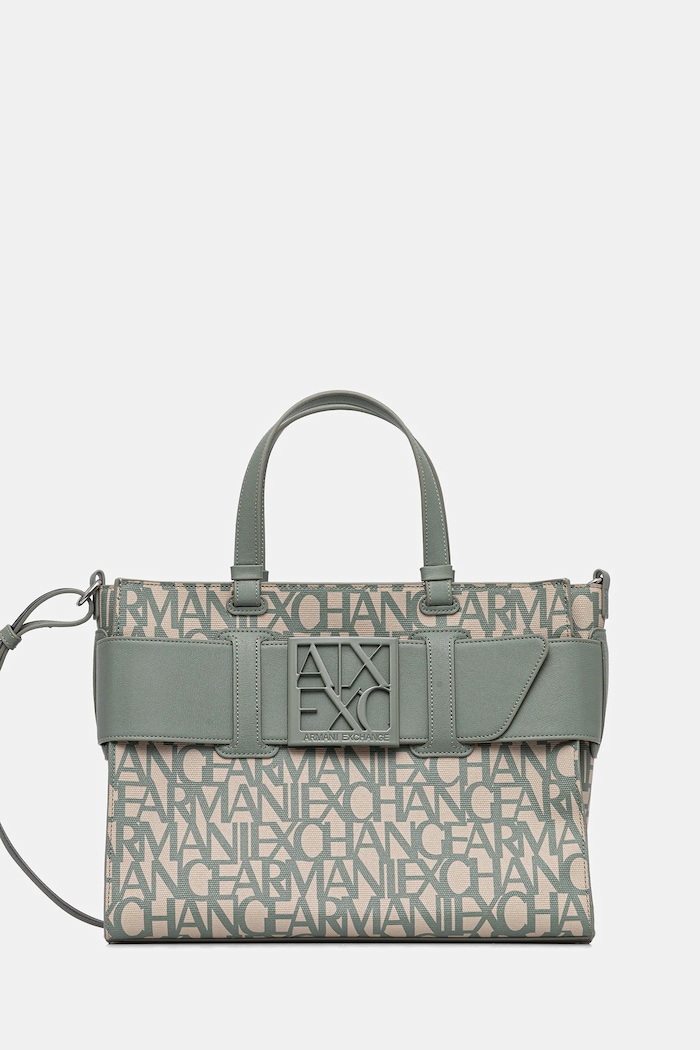 Armani Exchange geantă incape in A4 verde 942689.3F742