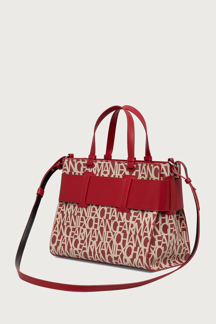 Akcesoria Armani Exchange Torebka shopper damska 942689.3F742 czerwony