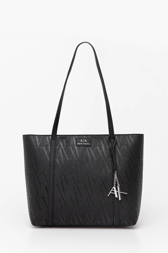 Armani Exchange shopper torba ženska iz umetnega usnja Ustreza A4 črna XW001199.AF15325
