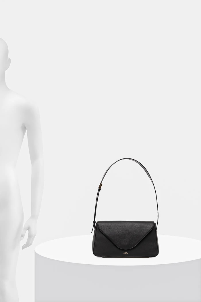 Kožená kabelka A.P.C. sac daria flap PXBCD.F61901
