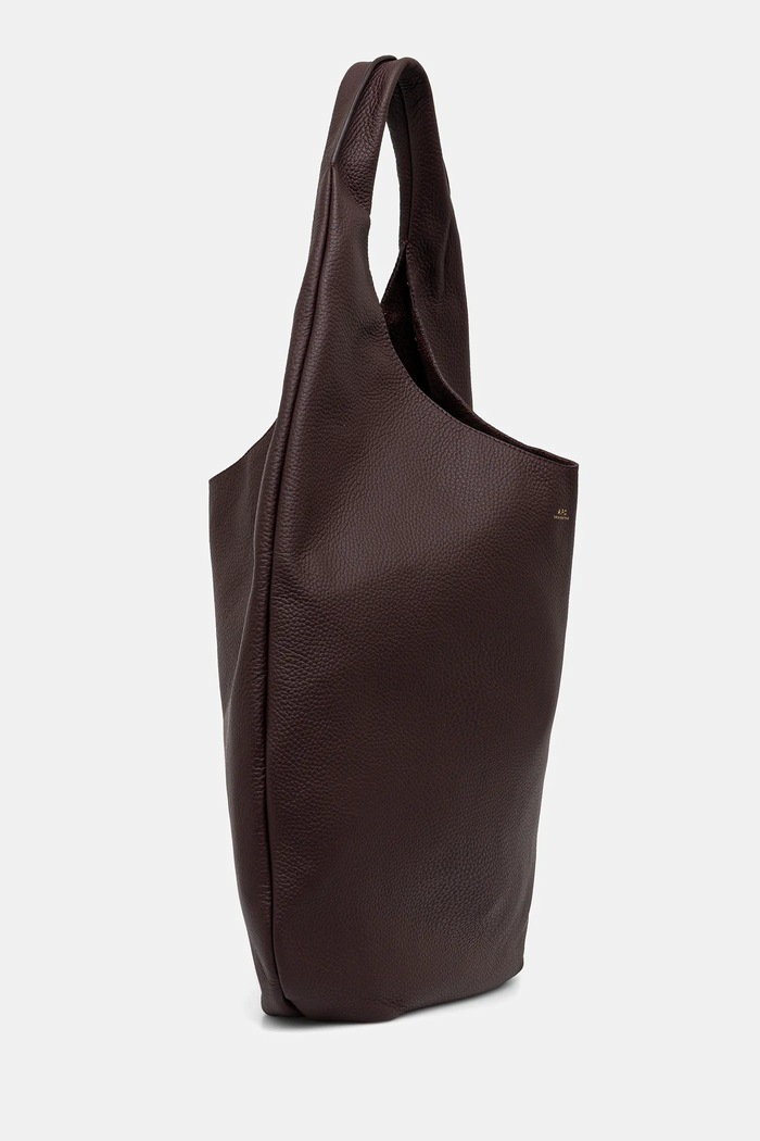 A.P.C. geantă de piele le neige PXCBC.F67008 burgundia SS25