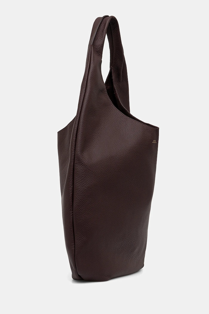 A.P.C. geantă de piele le neige PXCBC.F67008 burgundia SS25