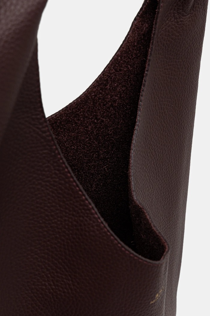 A.P.C. geantă de piele le neige PXCBC.F67008 burgundia