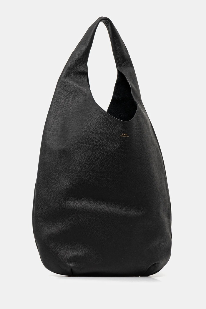 A.P.C. torebka skórzana le neige PXCBC.F67008 czarny SS25