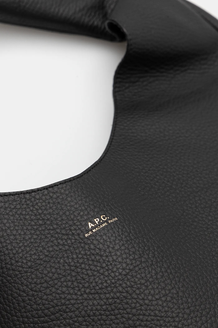 A.P.C. torebka skórzana le neige czarny PXCBC.F67008