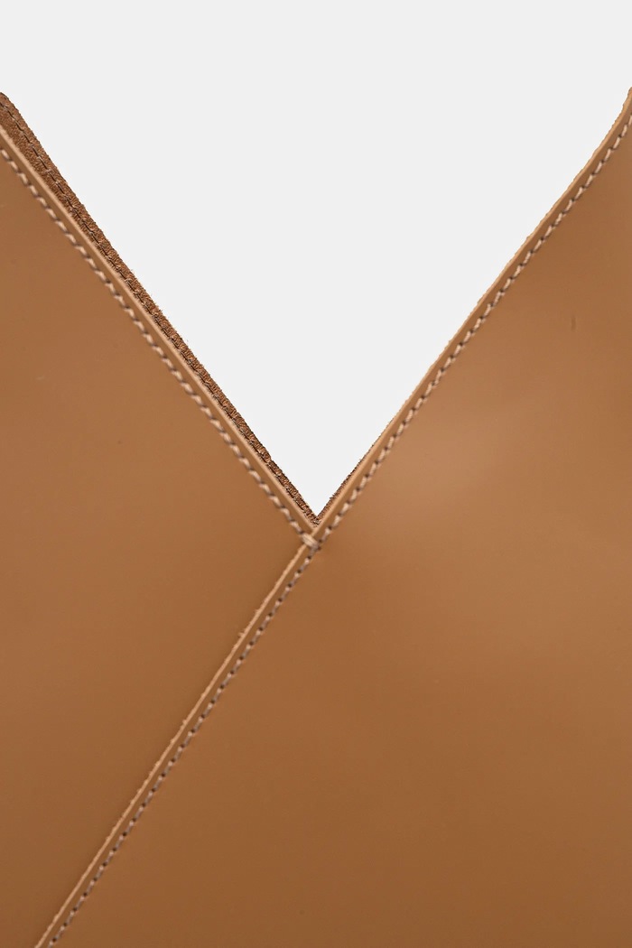 Δερμάτινη τσάντα MM6 Maison Margiela καφέ SB6ZH0019