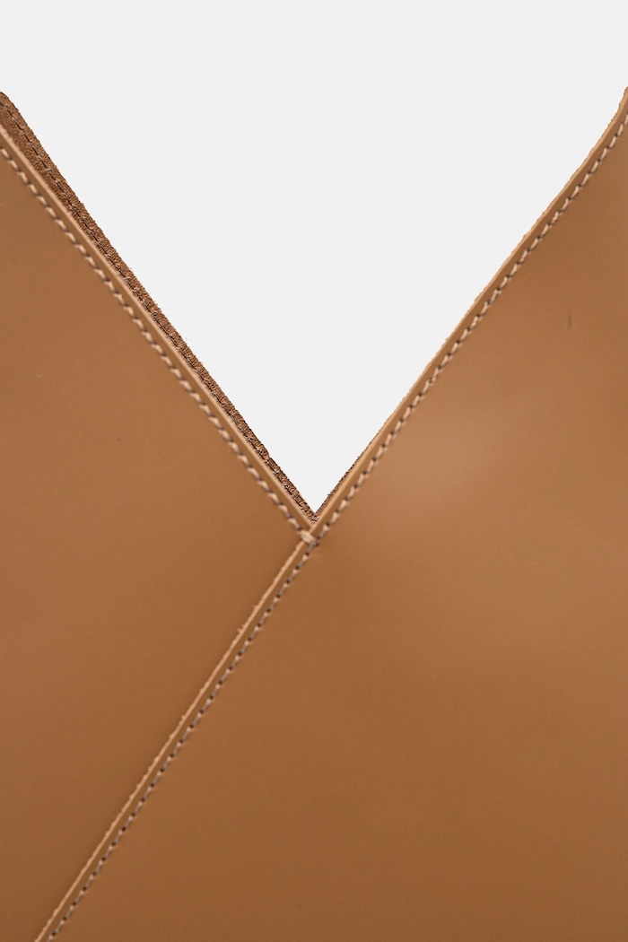 Δερμάτινη τσάντα MM6 Maison Margiela καφέ SB6ZH0019