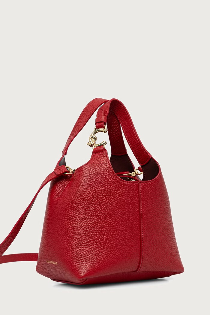 Coccinelle Torebka crossbody damska skórzana E1.SHA.58.01.01 czerwony SS26