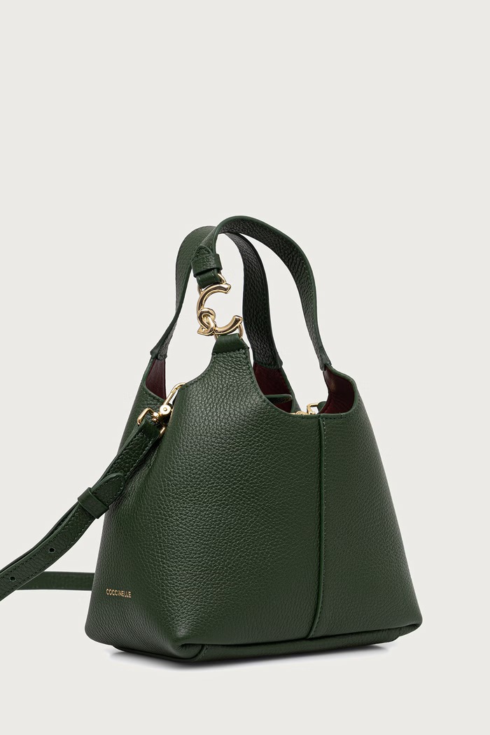 Coccinelle Crossbody kabelka dámska kožená E1.SHA.58.01.01 zelená SS26