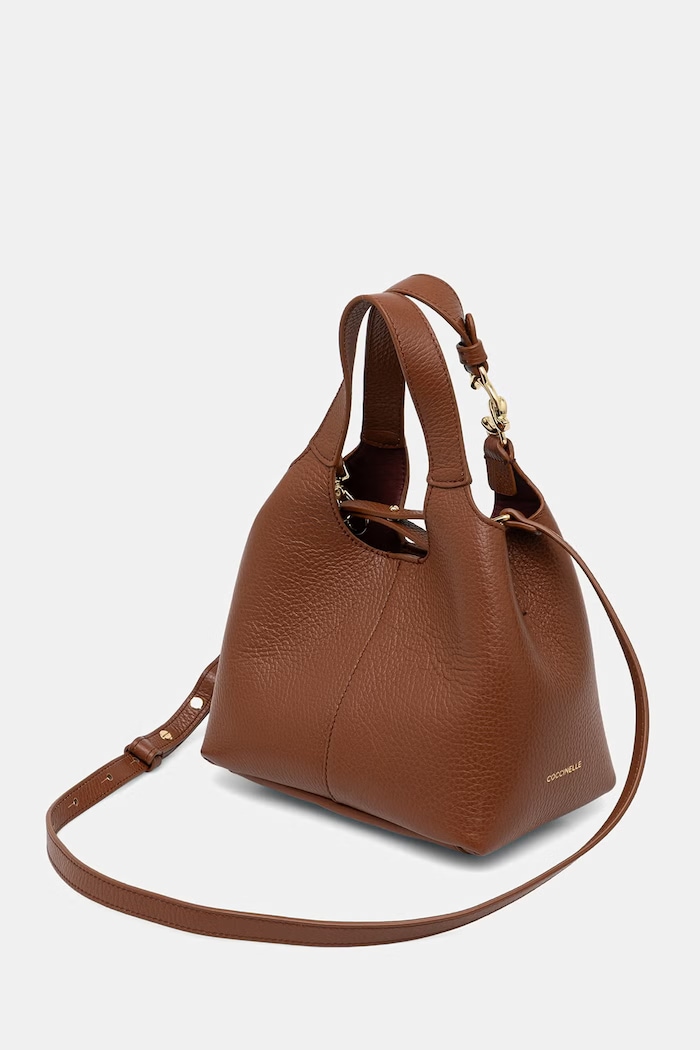 Akcesoria Coccinelle torebka crossbody damska skórzana E1.SHA.58.01.01 brązowy