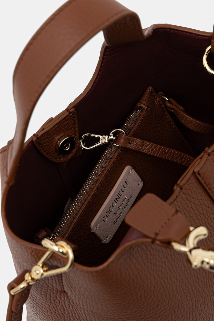 Coccinelle torebka crossbody damska skórzana E1.SHA.58.01.01 brązowy