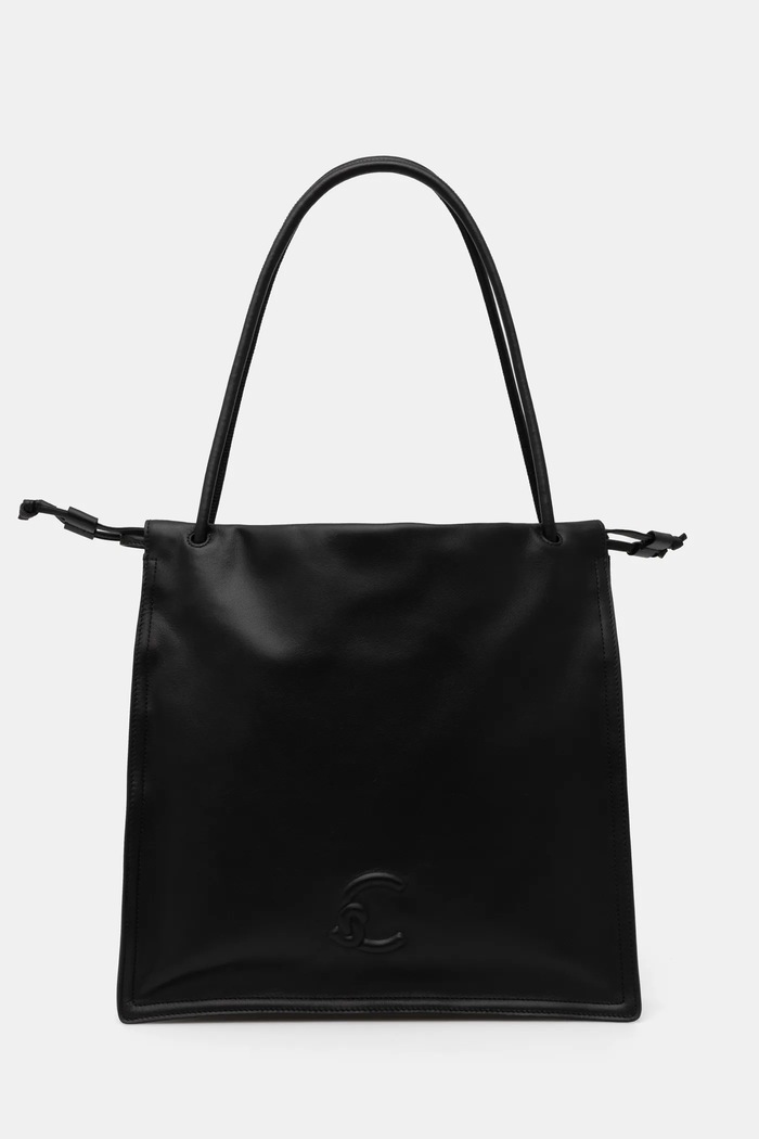 Coccinelle tote γυναικεία δερμάτινη απλικέ μαύρο E1.SS5.11.01.01