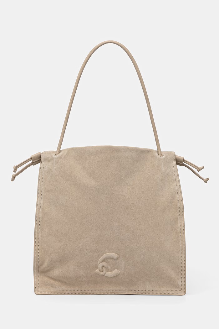 Coccinelle torebka shopper damska zamszowa COCCINELLEDULSE SUEDE beżowy E1.SS6.11.01.01