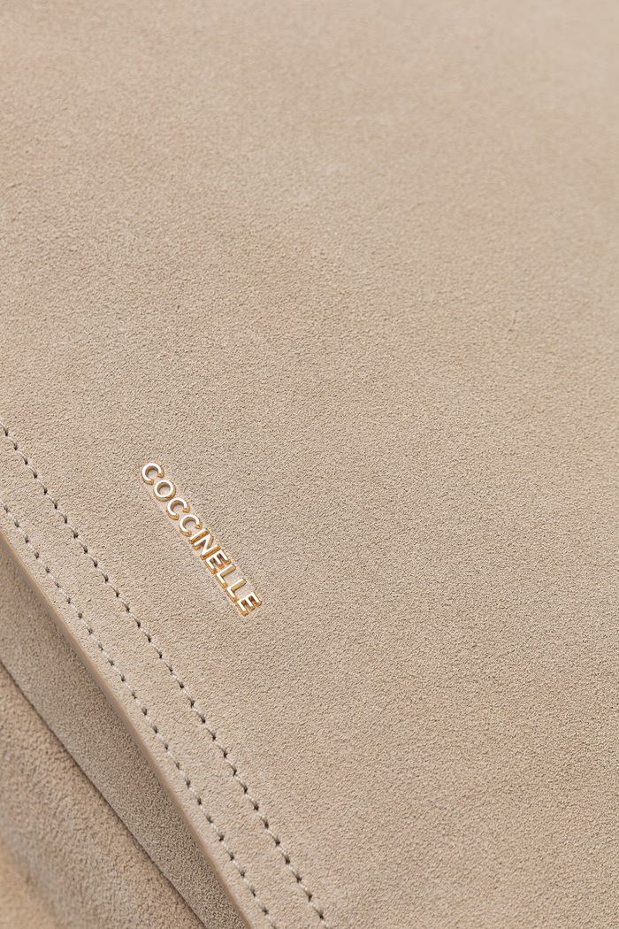 Coccinelle torebka shopper damska zamszowa COCCINELLEDULSE SUEDE beżowy E1.SS6.11.01.01