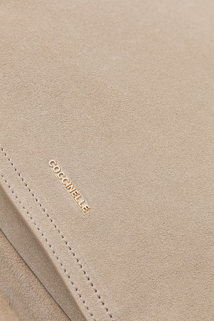 Coccinelle torebka shopper damska zamszowa COCCINELLEDULSE SUEDE beżowy E1.SS6.11.01.01