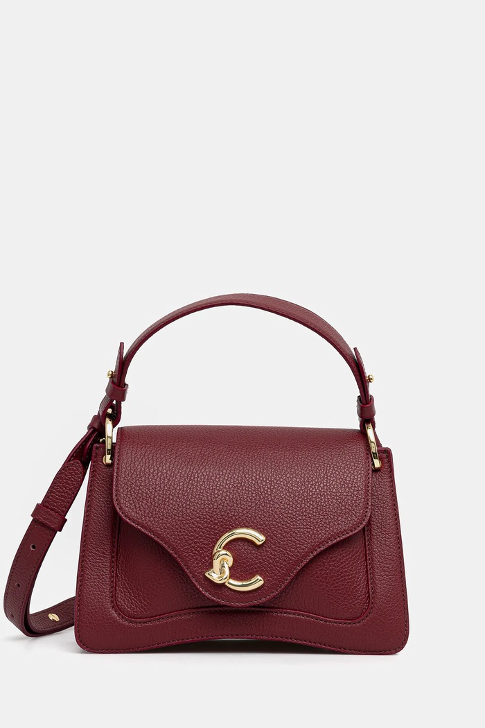 Coccinelle Geantă crossbody pentru femei din piele burgundia E1.SSL.18.02.01