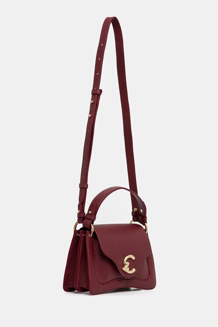 Coccinelle Geantă crossbody pentru femei din piele E1.SSL.18.02.01 burgundia AA00