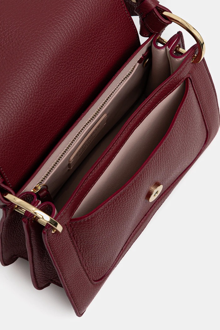 Geantă crossbody pentru femei din piele Coccinelle burgundia E1.SSL.18.02.01