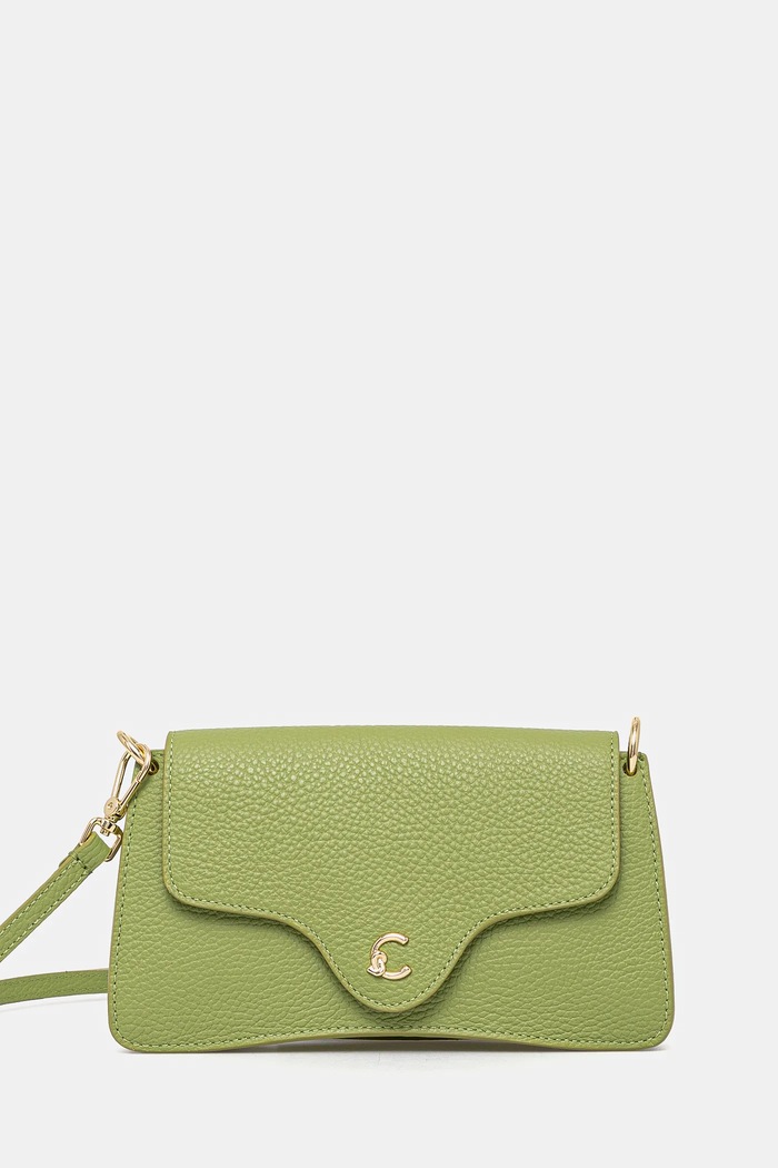 Coccinelle torebka crossbody damska skórzana skóra licowa zielony E5.SSL.27.01.01