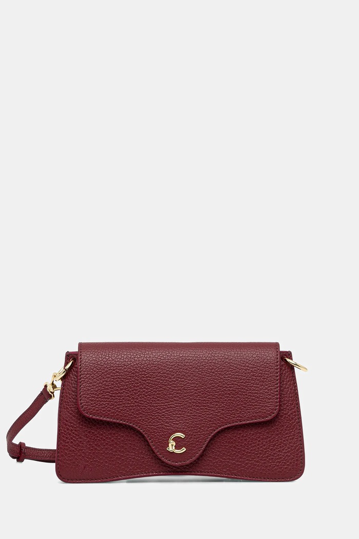 Coccinelle Geantă crossbody pentru femei din piele burgundia E5.SSL.27.01.01