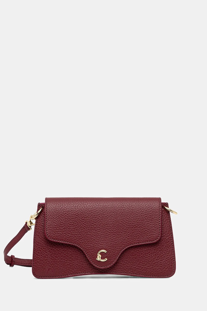 Coccinelle Geantă crossbody pentru femei din piele burgundia E5.SSL.27.01.01