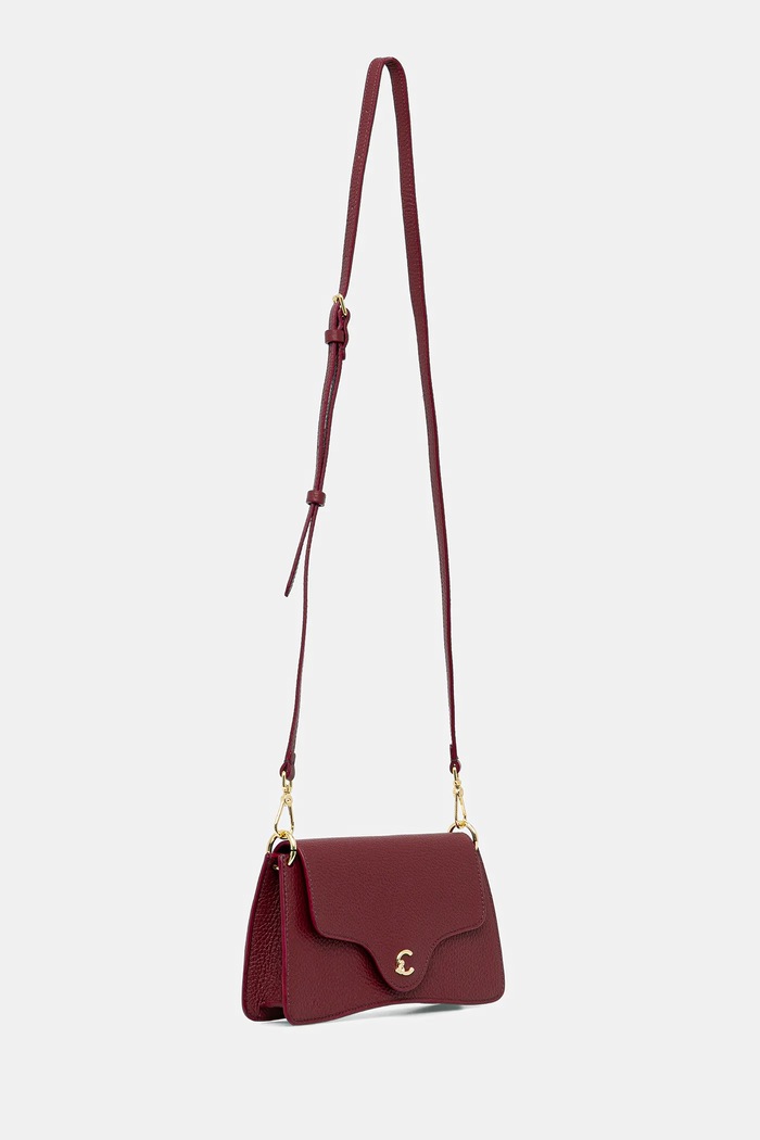 Coccinelle Geantă crossbody pentru femei din piele E5.SSL.27.01.01 burgundia SS26
