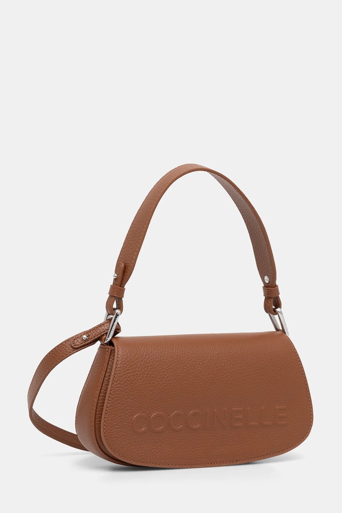 Coccinelle geantă de piele E5.QBB.52.01.01 maro AW25