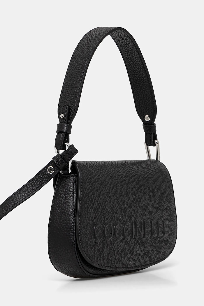 Kožená kabelka Coccinelle E5.QBB.52.01.01 černá AW25