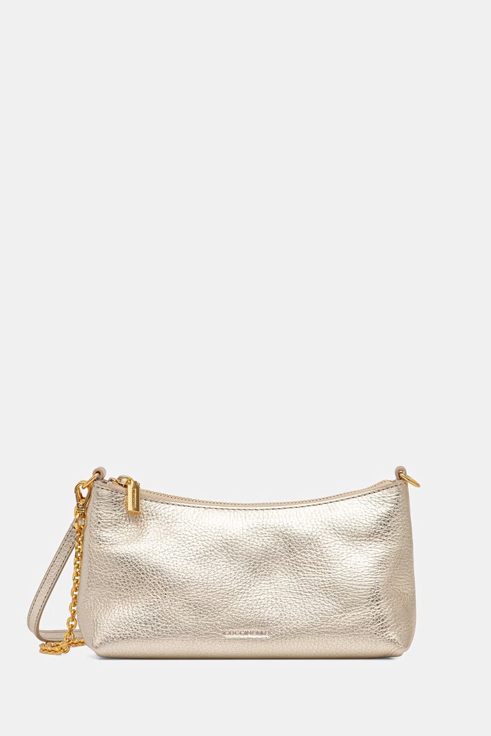 Coccinelle crossbody kabelka dámská kožená přírodní kůže zlatá E5.QH0.55.01.01