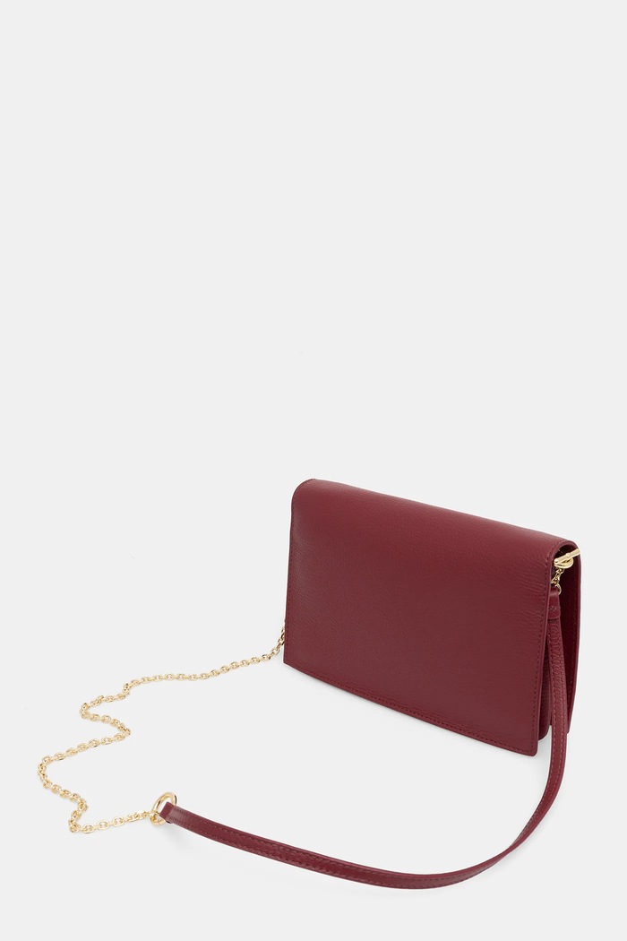 Accesorii Coccinelle geantă de piele E5.S00.55.02.01 burgundia