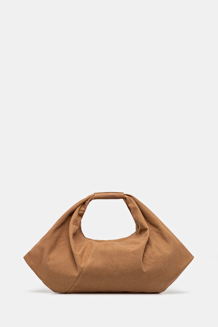 Kabelka MM6 Maison Margiela Japanese Draped hladký hnědá SB5WC0019