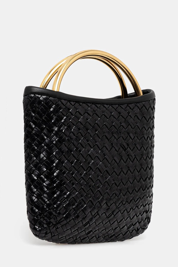 Luisa Spagnoli geantă de piele 542188 negru SS25