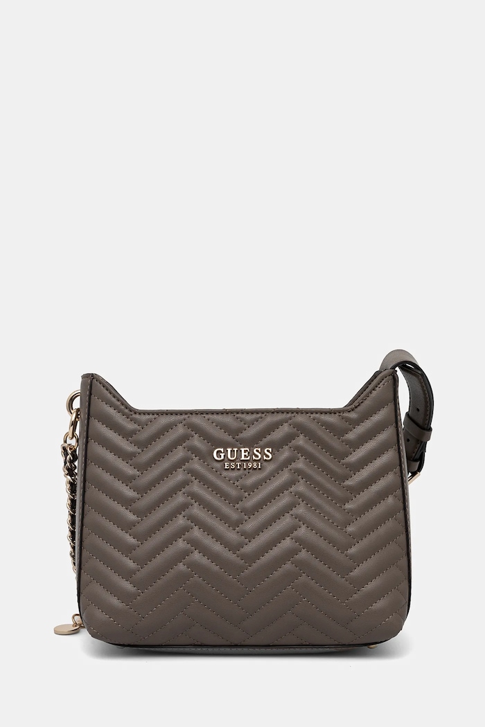 Kabelka Guess ANNING hladký hnědá HWQG95.08180