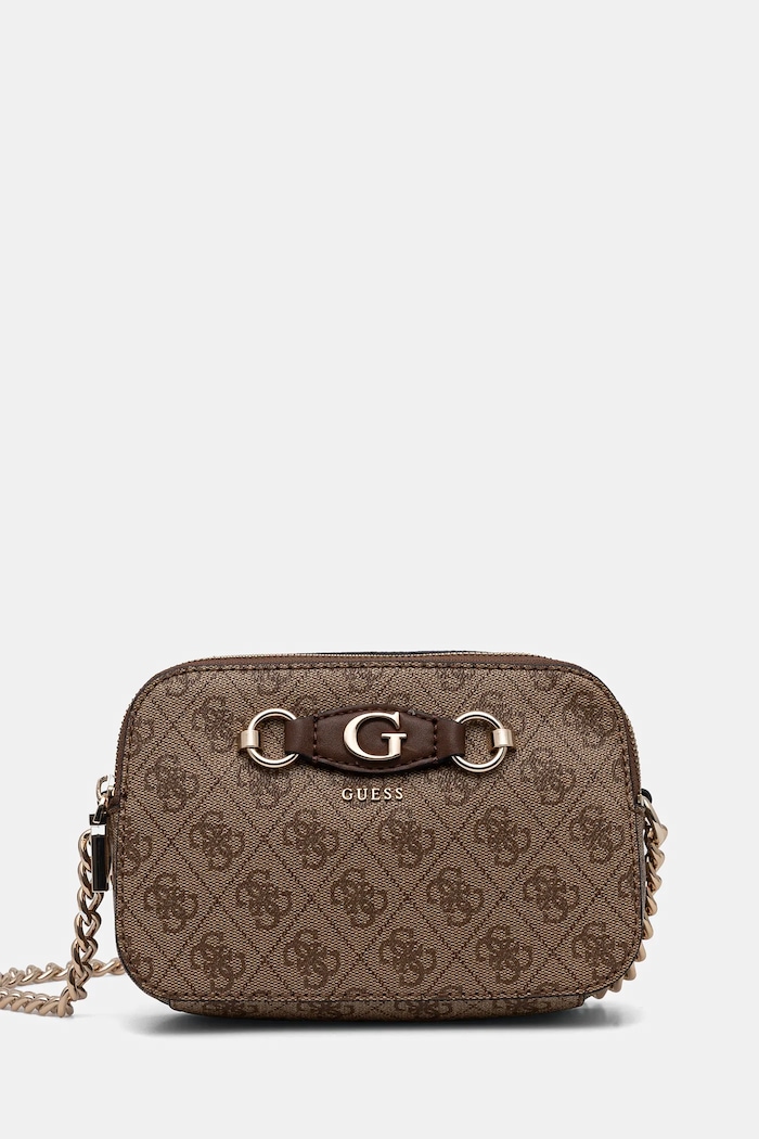 Kabelka Guess IZZY nevejde se A4 hnědá HWSG86.54140