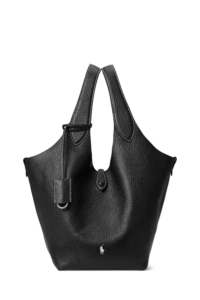 Δερμάτινη τσάντα Polo Ralph Lauren Tote δεν χωράει Α4 μαύρο 428938031