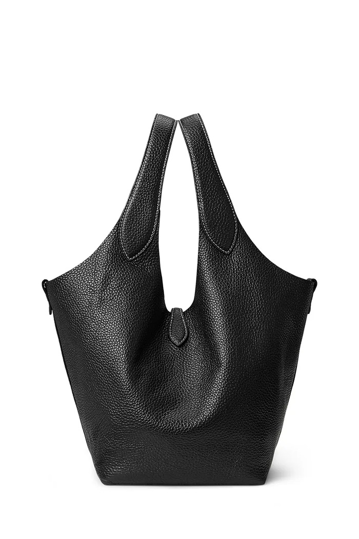 Αξεσουάρ Δερμάτινη τσάντα Polo Ralph Lauren Tote 428938031 μαύρο