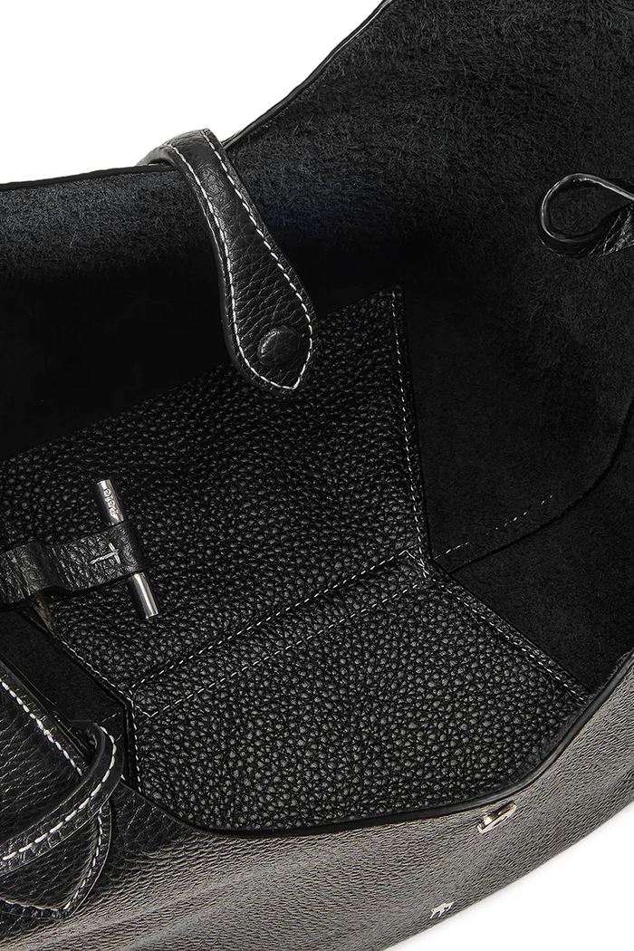 Δερμάτινη τσάντα Polo Ralph Lauren Tote μαύρο 428938031