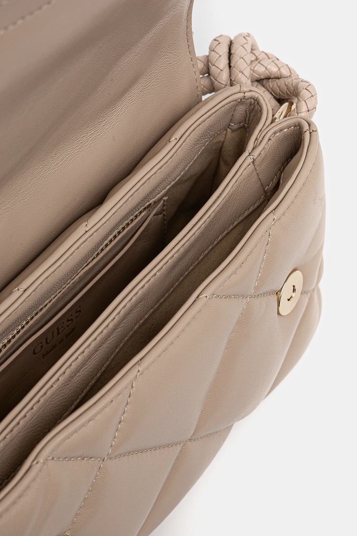 Δερμάτινη τσάντα Guess CORINNE HWCRNN.L5116 μπεζ