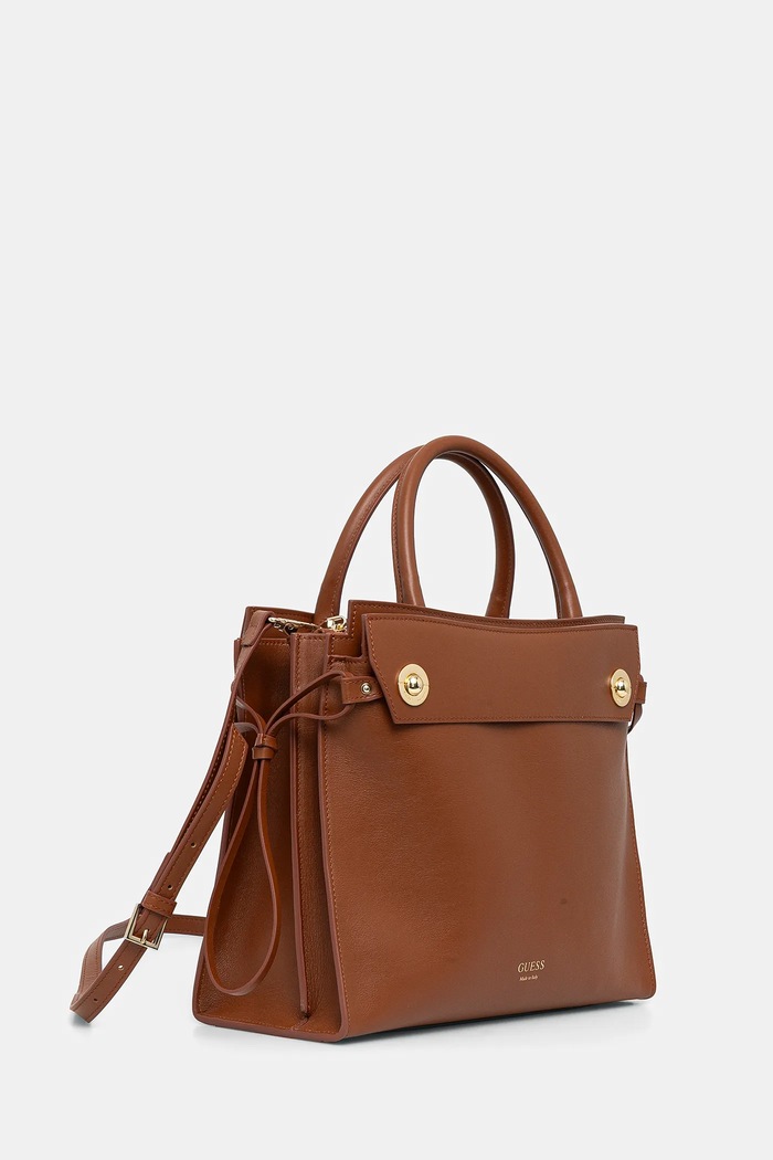 Kožna torba Guess BIANCA HWBIAA.L5117 smeđa SS25
