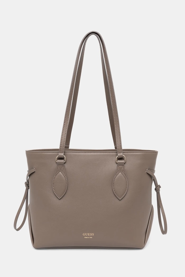 Кожена чанта Guess FLORENCE гладка кожа кафяв HWFLNC.L5103